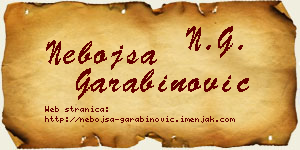 Nebojša Garabinović vizit kartica